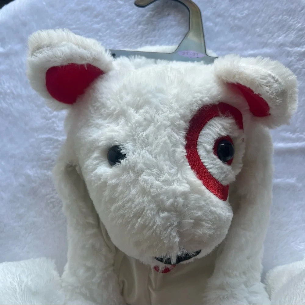 Target Spot the dog mascot Kids White and Red plush Halloween Costume 2T-3T NWT